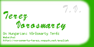 terez vorosmarty business card